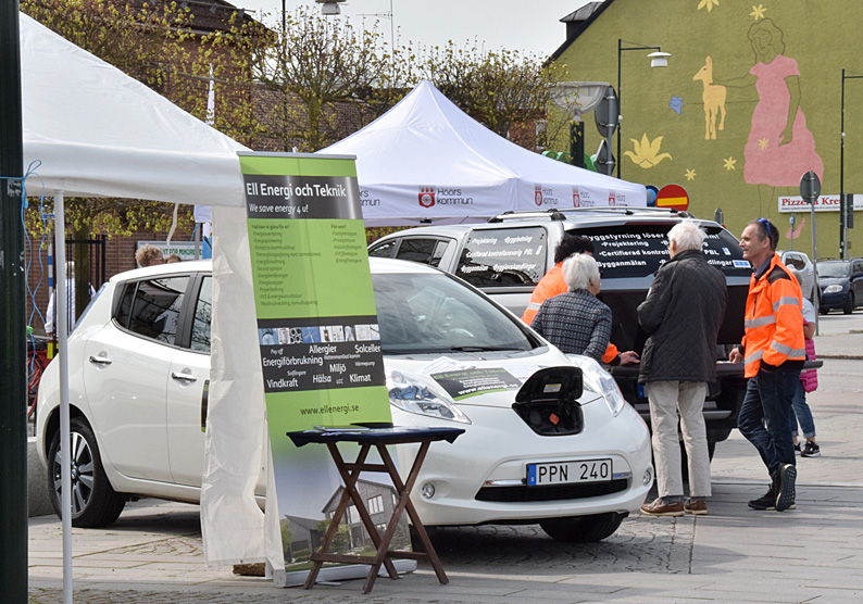 Företagsrundan, elbil, monter på Nya Torg, Företagsrundan, elbil