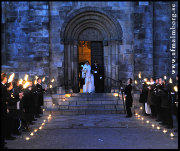 Bröllop i Lund, vigsel i Domkyrkan, februari 2013. Niklas filmade både vigsel och festen efteråt.