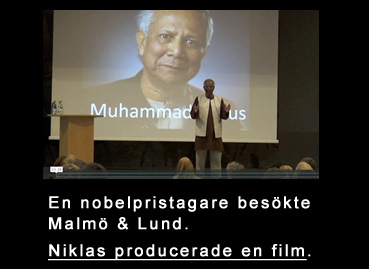 En nobelpristagare höll föredrag i Malmö och i Lund. Niklas af Malmborg producerade en film.